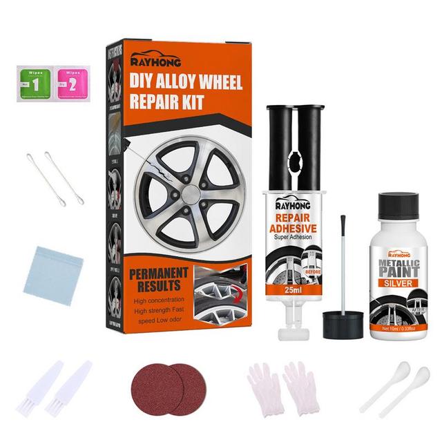 Car Wheel Scratch Repair Kit Alloy Rim Scrapes Scratches Remover Silver  Wheel Paint auto Rim Repair Kit car accessories - AliExpress